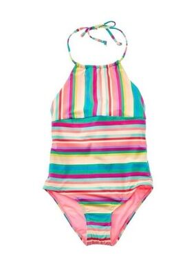 Beach Lingo Girls High-Neck
One-Piece, Pink